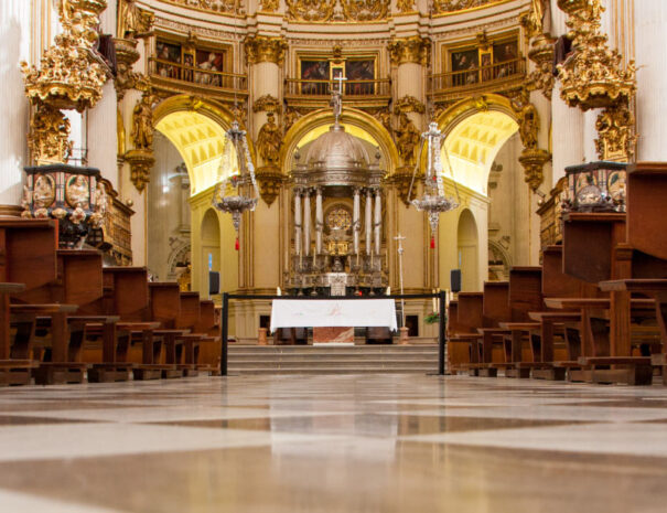 Inside Granada cathedral