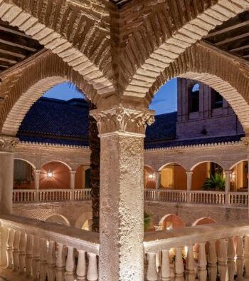 Arches at Palacio de Santa Paula in Granada