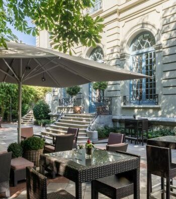 Patio at Santo Mauro, one of the best 5 stars hotels in Madrid