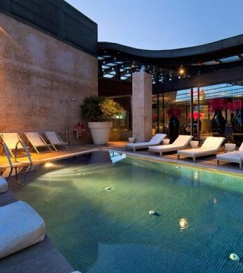 Pool at terrace at Urban hotel in Madrid