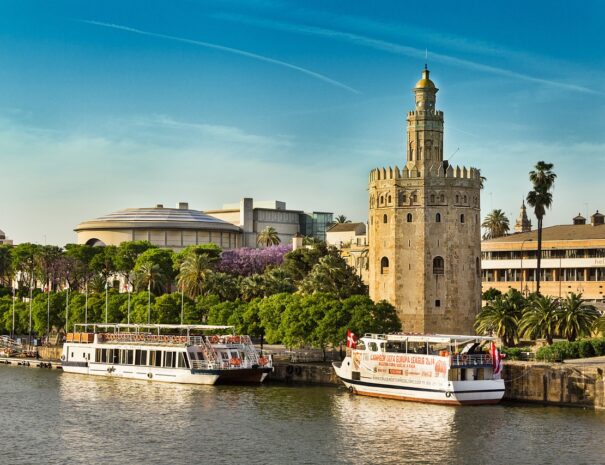 torre del oro seville during the day