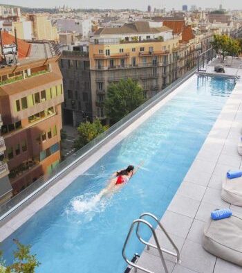 Swimming pool at Ohla hotel in Barcelona
