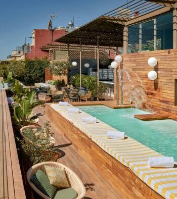 Pool in terrace area Sir Victor hotel Barcelona