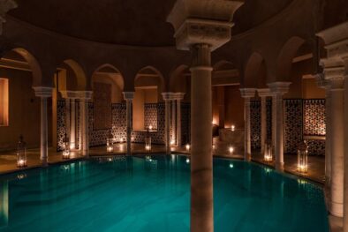 Pool inside the arab bath of Malaga