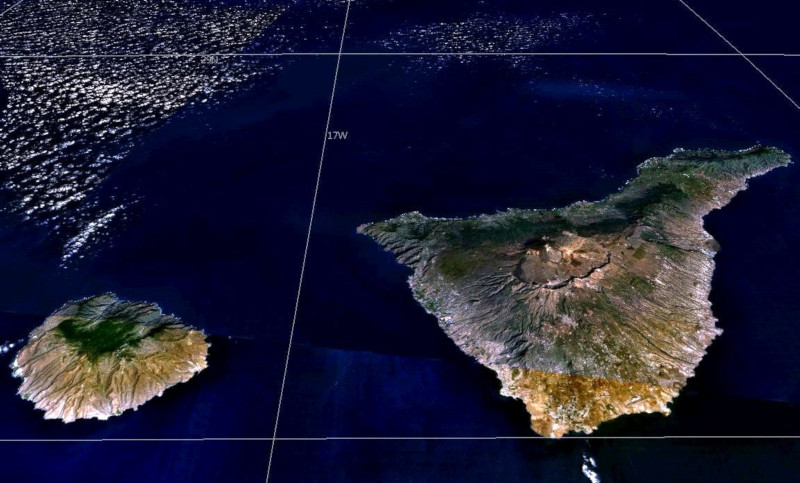 CANARY ISLANDS TOPOGRAPHICAL MAP