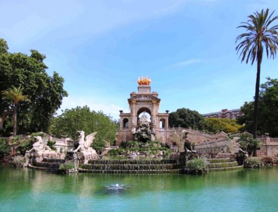 Lake at park of the Ciutadella in Barcelona