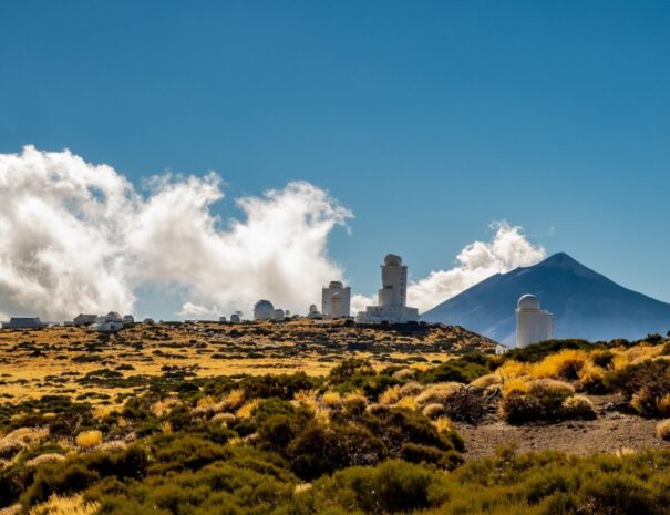 Views of observatory and Teide in Tenerife