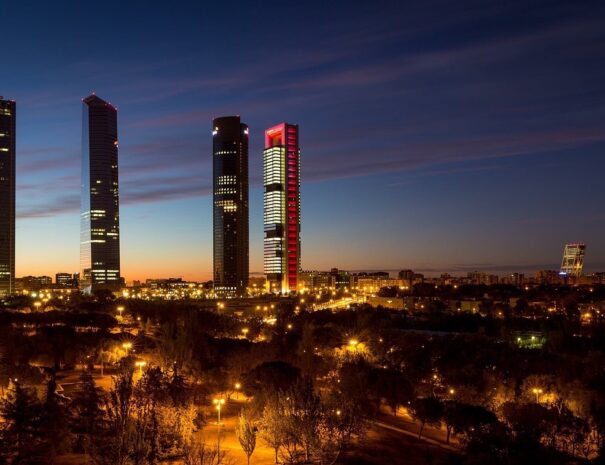 skyscrapers in a city in Spain